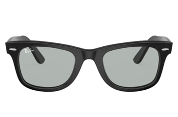 Image of Ray-Ban RB2140 Wayfarer Sunglasses, Matte Black Frame, Light Grey Lens, Asian Fit, 52, RB2140F-601SR5-52