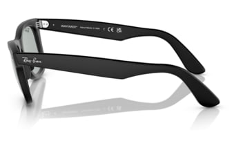 Image of Ray-Ban RB2140 Wayfarer Sunglasses, Matte Black Frame, Light Grey Lens, Asian Fit, 52, RB2140F-601SR5-52