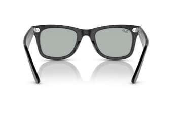 Image of Ray-Ban RB2140 Wayfarer Sunglasses, Matte Black Frame, Light Grey Lens, Asian Fit, 52, RB2140F-601SR5-52