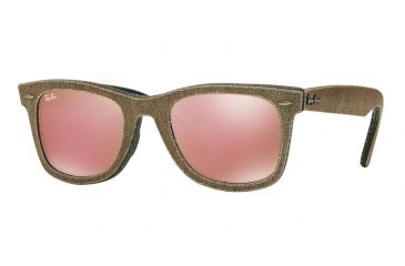 Image of Ray-Ban RB2140F Single Vision Prescription Sunglasses RB2140F-1193Z2-52 - Lens Diameter 52 mm, Frame Color Jeans Green Brown/jeans Blue