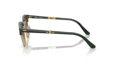 Image of Ray-Ban RB2176 Clubmaster Folding Sunglasses, Green On Arista Frame, Gradient Brown Lens, 51, RB2176-136885-51