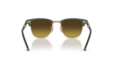 Image of Ray-Ban RB2176 Clubmaster Folding Sunglasses, Green On Arista Frame, Gradient Brown Lens, 51, RB2176-136885-51