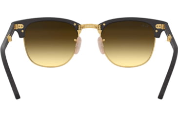 Image of Ray-Ban RB2176 Clubmaster Folding Sunglasses, Matte Black Frame, Blu Flash Gradient Lenses, 901S7Q-51