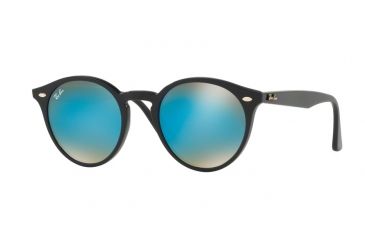 Image of Ray-Ban RB2180 Sunglasses 6312B7-49 - Black Frame, Brown Gradient Dark Brown Mirr Lenses