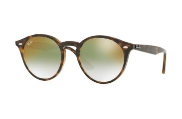 Image of Ray-Ban RB2180 Sunglasses 710/W0-49 - Havana Frame, Gradient Green Mirror Red Lenses