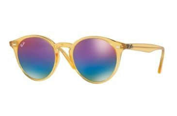 Image of Ray-Ban RB2180F Progressive Prescription Sunglasses RB2180F-6277B1-49 - Lens Diameter 49 mm, Frame Color Shiny Yellow