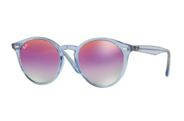 Image of Ray-Ban RB2180F Progressive Prescription Sunglasses RB2180F-6278A9-49 - Lens Diameter 49 mm, Frame Color Shiny Light Blue