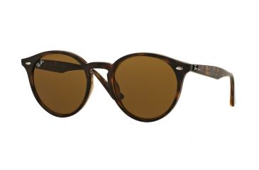 Image of Ray-Ban RB2180F Progressive Prescription Sunglasses RB2180F-710-73-49 - Lens Diameter 49 mm, Frame Color Dark Havana