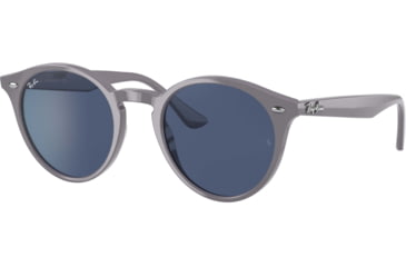 Image of Ray-Ban RB2180F Sunglasses - Womens, Dark Blue Lenses, Grey, 49, RB2180F-657780-49