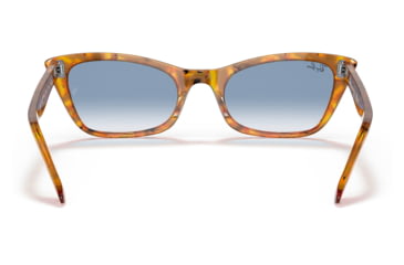 Image of Ray-Ban RB2299 Lady Burbank Sunglasses - Womens, Amber Tortoise Frame, Clear Gradient Blue Lens, 55, RB2299-13423F-55