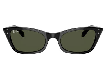 Image of Ray-Ban RB2299 Lady Burbank Sunglasses - Womens, Black Frame, Green Lens, 55, RB2299-901-31-55