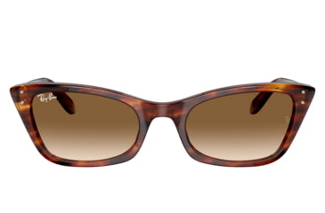 Image of Ray-Ban RB2299 Lady Burbank Sunglasses - Womens, Striped Havana Frame, Clear Gradient Brown Lens, 55, RB2299-954-51-55