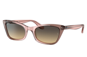 Image of Ray-Ban RB2299 Lady Burbank Sunglasses - Womens, Transparent Pink Frame, Brown Vintage Lens, 55, RB2299-1344BG-55