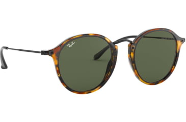 Image of Ray-Ban RB2447 Sunglasses 1157-49 - Spotted Black Havana Frame, Green Lenses