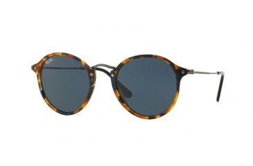 Image of Ray-Ban RB2447 Single Vision Prescription Sunglasses RB2447-1158R5-49 - Lens Diameter 49 mm, Frame Color Spotted Blue Havana