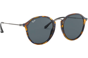 Image of Ray-Ban RB2447 Sunglasses 1158R5-49 - Spotted Blue Havana Frame, Grey Lenses