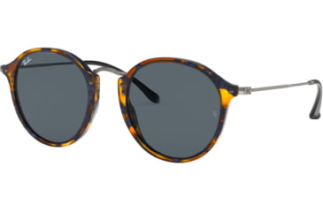 Image of Ray-Ban RB2447 Sunglasses 1158R5-49 - Spotted Blue Havana Frame, Grey Lenses