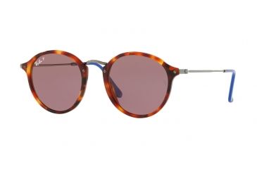 Image of Ray-Ban RB2447 Single Vision Prescription Sunglasses, 49mm, Red Havana, RB2447-1245W0-49-SV