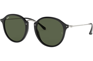 Image of Ray-Ban RB2447 Sunglasses 901-49 - Black Frame, Green Lenses