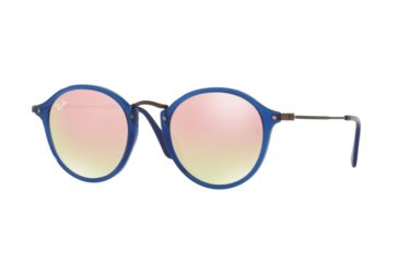 Image of Ray-Ban RB2447N Sunglasses 62547O-49 - Trasparent Blue Frame, Copper Flash Gradient Lenses