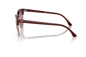 Image of Ray-Ban RB3016 Clubmaster Sunglasses, Bordeaux On Rose Gold Frame, Red Mirror Polarized Lens, 49, RB3016-1365G9-49