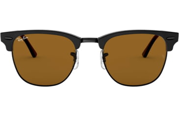 Image of Ray-Ban RB3016 Clubmaster Sunglasses, Brown Lenses, RB3016 W3389-49