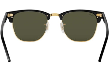 Image of Ray-Ban RB3016 Clubmaster Sunglasses, Ebony/Arista Crystal Green Frame, 51 mm Diameter Lenses, W0365-5121