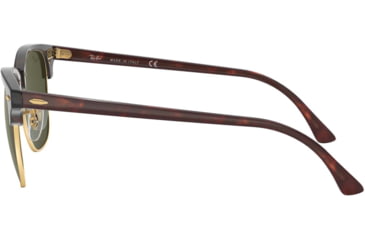 Image of Ray-Ban RB3016 Clubmaster Sunglasses, Mock Tortoise/Arista Crystal Green Frame, 51 mm Diameter Lenses, W0366-5121