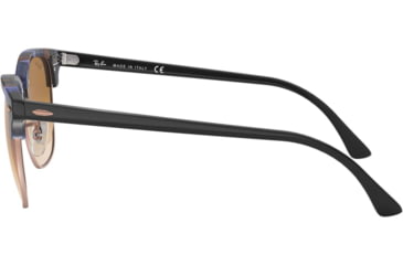 Image of Ray-Ban RB3016 Clubmaster Sunglasses, Spotted Brown/Blue Frame, Clear Gradient Brown Lenses, RB3016 125651-51