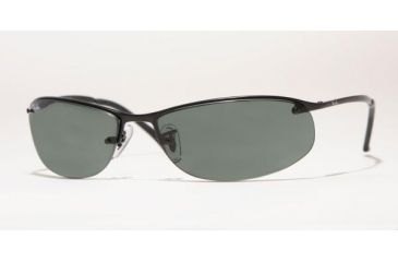 Image of Ray Ban RB3179 #006/71 - Matte Black Frame, Green Lenses