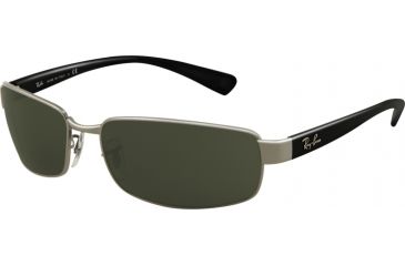 Image of Ray-Ban RB3364 Sunglasses, 59mm, Gunmetal Frame, Green Lens 004-5917