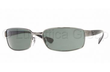 Image of Ray-Ban RB3364 Sunglasses, 62mm, Gunmetal Frame, Green Lens 004-6217