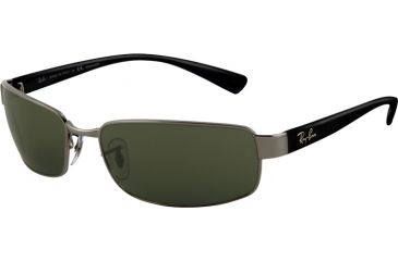 Image of Ray-Ban RB3364 Sunglasses, 59mm, Gunmetal Frame, Green Lens, Polarized 004-58-5917