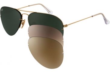 Image of Ray-Ban RB3460 Sunglasses 001/71-5913 - Arista Green