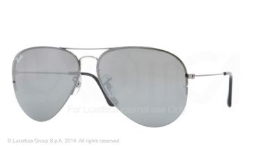 Image of Ray-Ban RB3460 Sunglasses 004/6G-59 - Gunmetal Frame, Grey Silver Mirror Lenses
