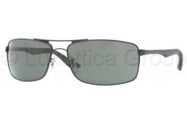 Image of Ray-Ban RB3465 Single Vision Prescription Sunglasses RB3465-002-6116 - Lens Diameter: 61 mm, Frame Color: Black