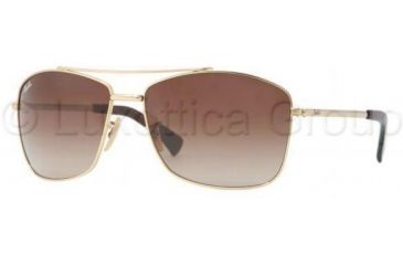 Image of Ray-Ban RB3476 Sunglasses 001/13-6016 - Gold Frame, Brown Gradient Lenses