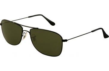 Image of Ray-Ban RB3477 Sunglasses 002-5616 - Black Frame, Crystal Green Lenses