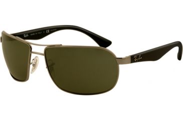 Image of Ray-Ban RB3492 Sunglasses 004/58-6216 - Gunmetal Frame, Crystal Green Lenses