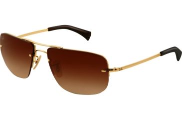 Image of Ray-Ban RB3497 Sunglasses 001/13-5916 - Arista Frame, Brown Gradient Lenses
