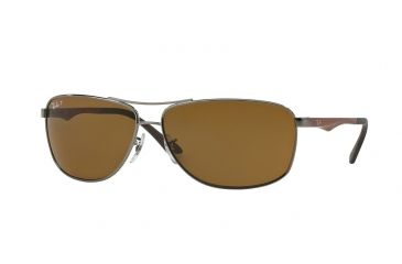 Image of Ray-Ban RB3506 Single Vision Prescription Sunglasses RB3506-132-83-64 - Lens Diameter 64 mm, Frame Color Gunmetal