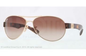 Image of Ray-Ban RB3509 Single Vision Prescription Sunglasses RB3509-001-13-66 - Lens Diameter 66 mm, Frame Color Arista