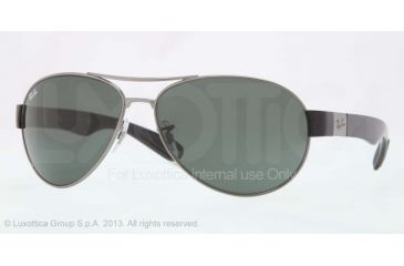 Image of Ray-Ban RB3509 Single Vision Prescription Sunglasses RB3509-004-71-66 - Lens Diameter 66 mm, Frame Color Gunmetal