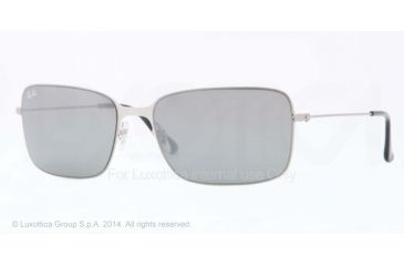 Image of Ray-Ban RB3514 Single Vision Prescription Sunglasses RB3514-154-6G-58 - Lens Diameter 58 mm, Frame Color Sand Demi Glos Silver