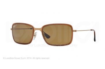 Image of Ray-Ban RB3514M Single Vision Prescription Sunglasses RB3514M-149-83-56 - Lens Diameter 56 mm, Frame Color Sandblast Gold