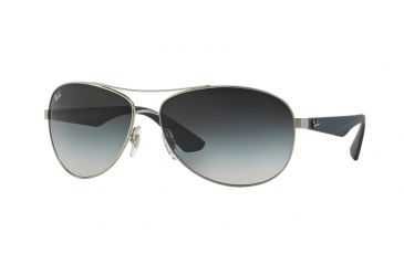 Image of Ray-Ban RB3526 Sunglasses 019/8G-63 - Matte Silver Frame, Grey Gradient Lenses