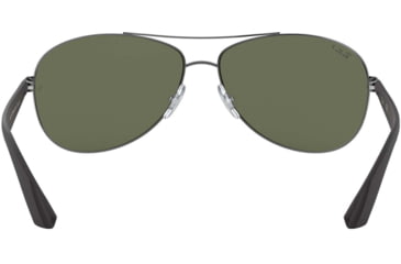 Image of Ray-Ban RB3526 Sunglasses 029/9A-63 - Matte Gunmetal Frame, Polar Dark Green Lenses