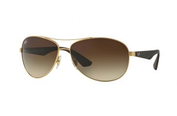 Image of Ray-Ban RB3526 Sunglasses 112/13-63 - Matte Gold Frame, Brown Gradient Lenses