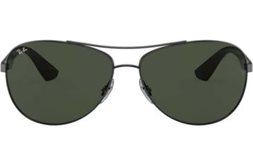 Image of Ray-Ban RB3526 Sunglasses 006/71-63 - Matte Black Frame, Grey Green Lenses