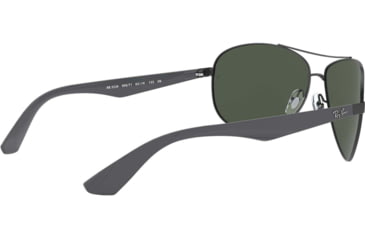 Image of Ray-Ban RB3526 Sunglasses 006/71-63 - Matte Black Frame, Grey Green Lenses